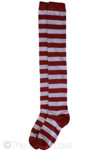 Red Elf Thigh High socks